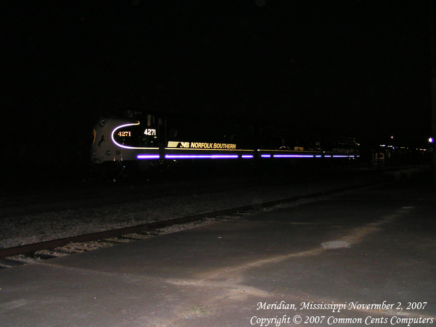 Norfolk Southern F Unit 4271 Night Meridian, MS