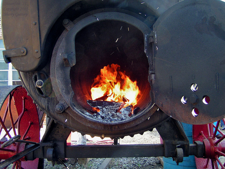 Boiler fire - Soule' Steamfest 2011