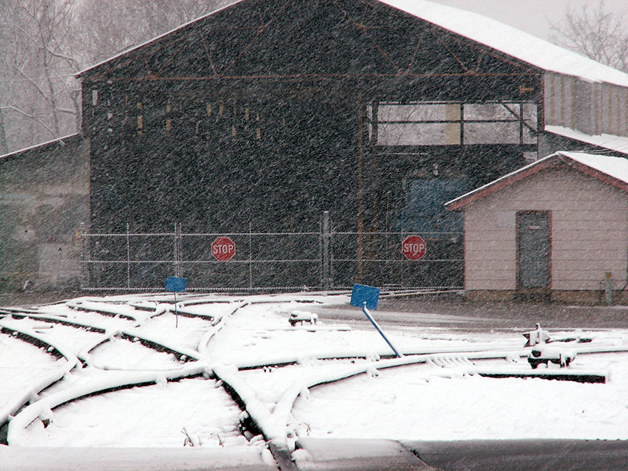 Snow on Meridian and Bigbee maintenance shops Meridian, MS