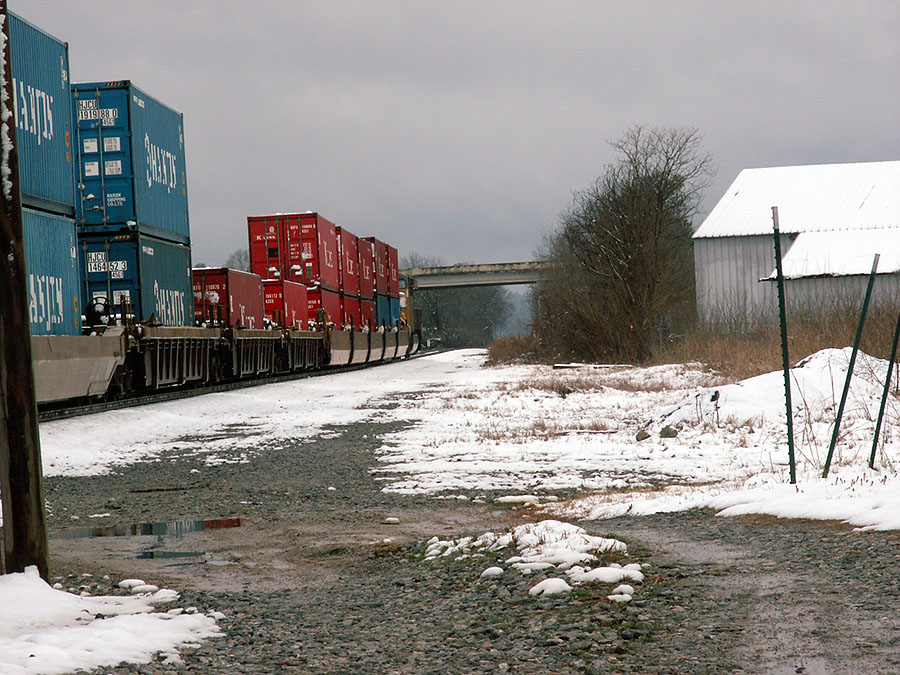 Rare snow on railroads Meridian, MS