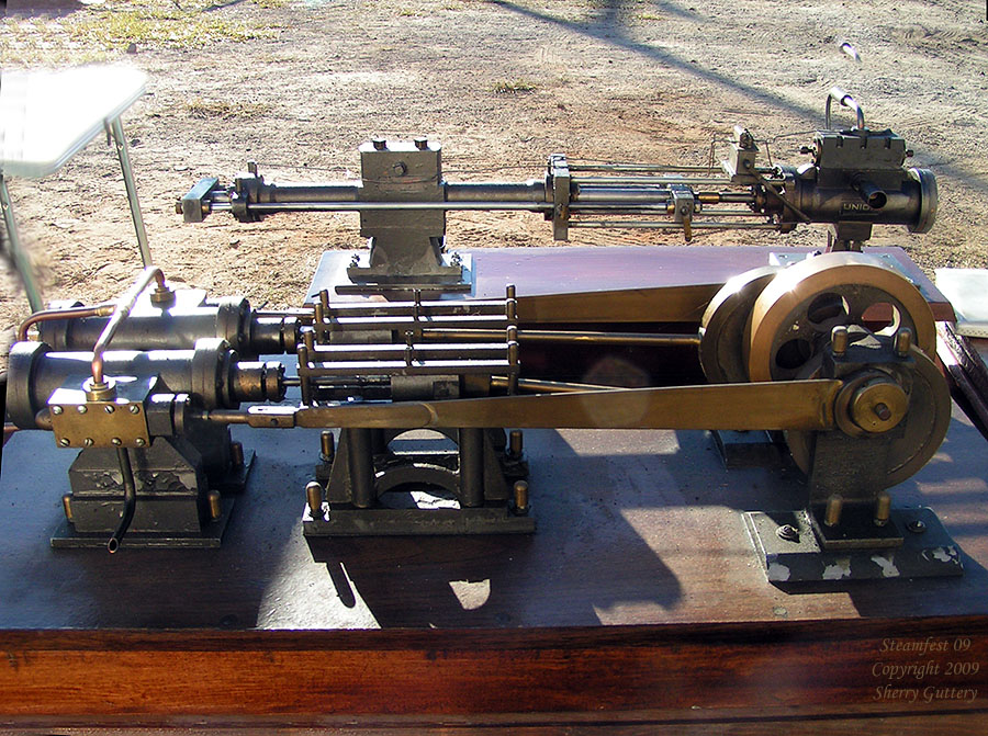 Engines in the outdoor area - small model engine. Soule Live Steam Festival Meridian, MS 2009