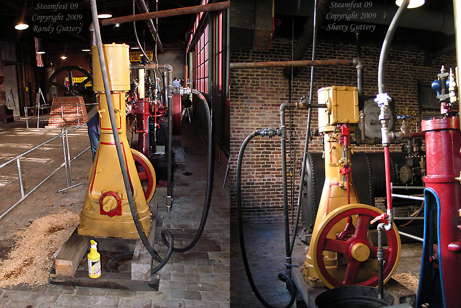 Troy vertical engine - under steam and running. Soule Live Steam Festival Meridian, MS 2009