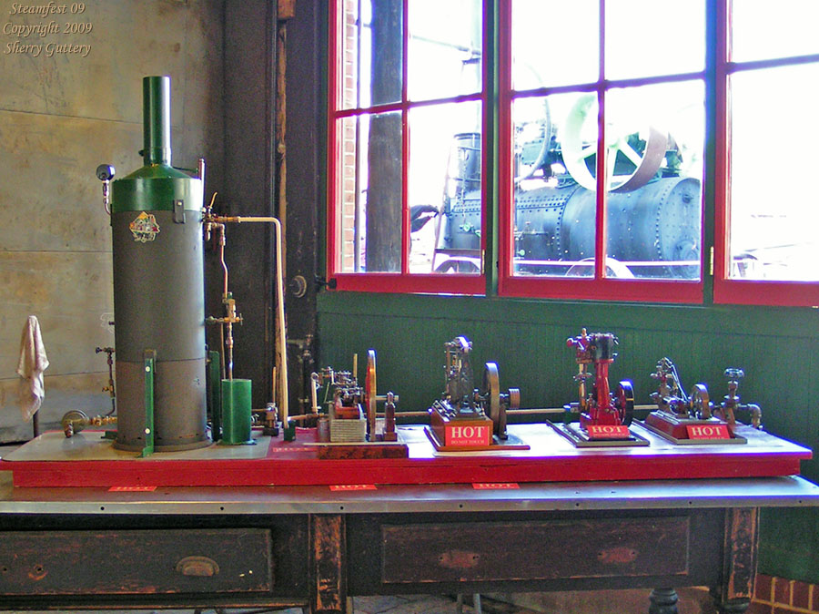 Several model steam engines in the semi-permanent display. Soule Live Steam Festival Meridian, MS 2009