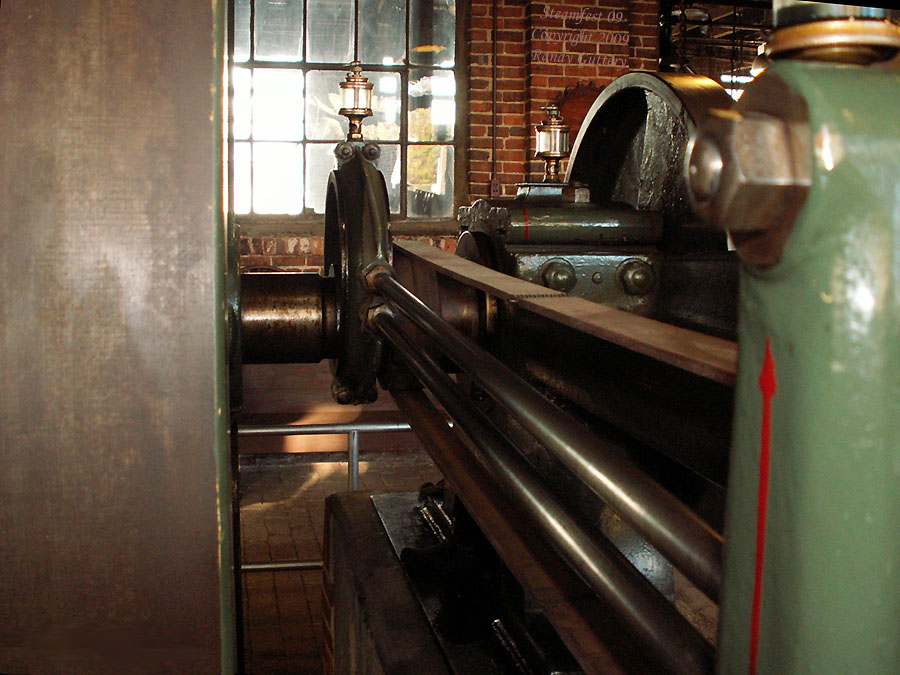 Watt Campbell "Corliss" engine - valve eccentric on crankshaft Soule Live Steam Festival Meridian, MS 2009