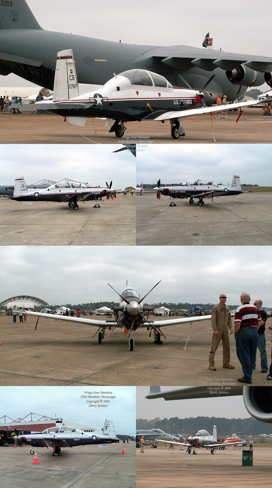 T-6A Texan II - both in Navy and Air Force markings. 
